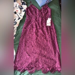 ASTR The Label Lace Lace A line MIDI Dress